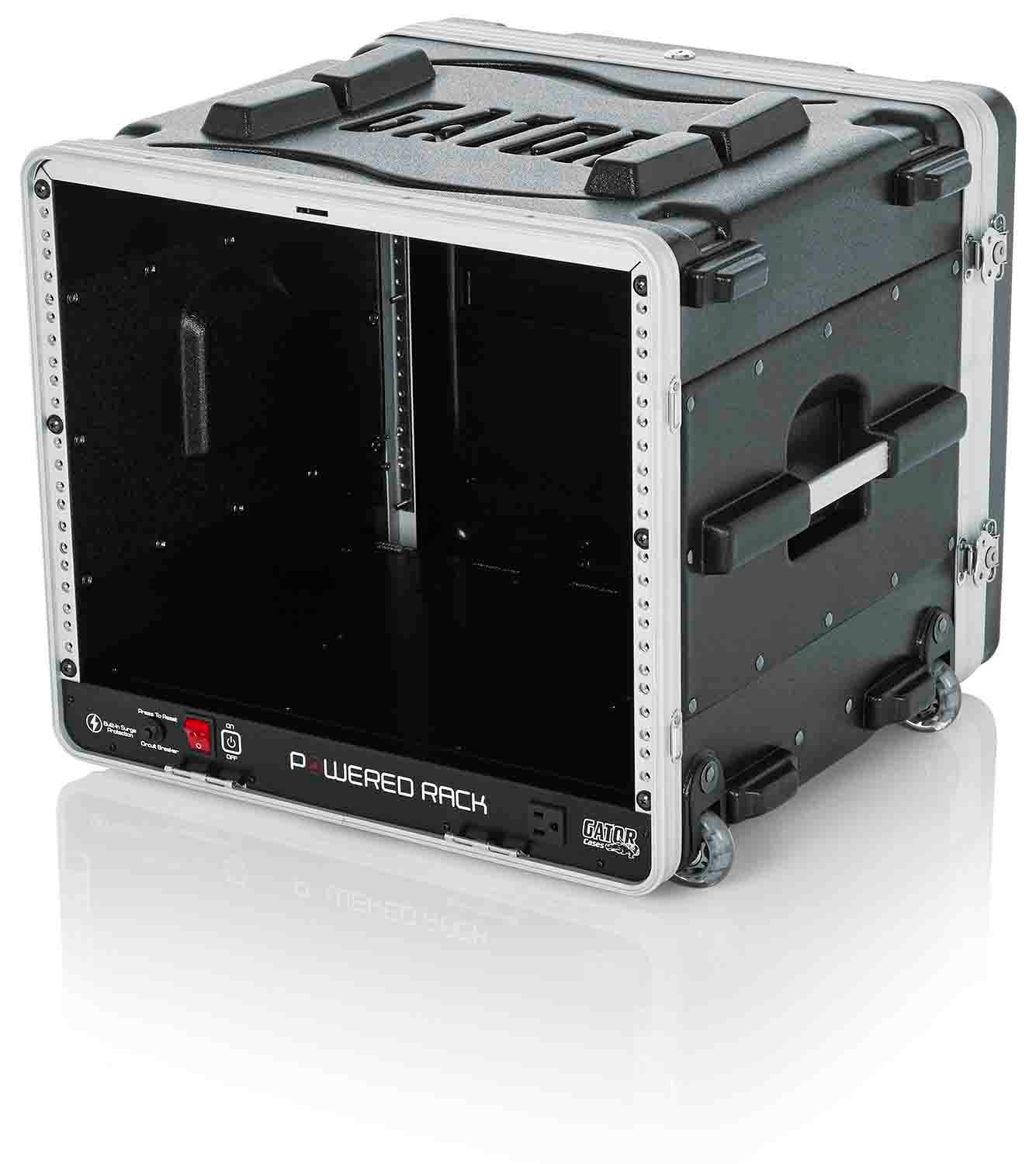 Gator Cases GRR-8PL-US Powered Rolling Molded 8U Rack Case - Hollywood DJ