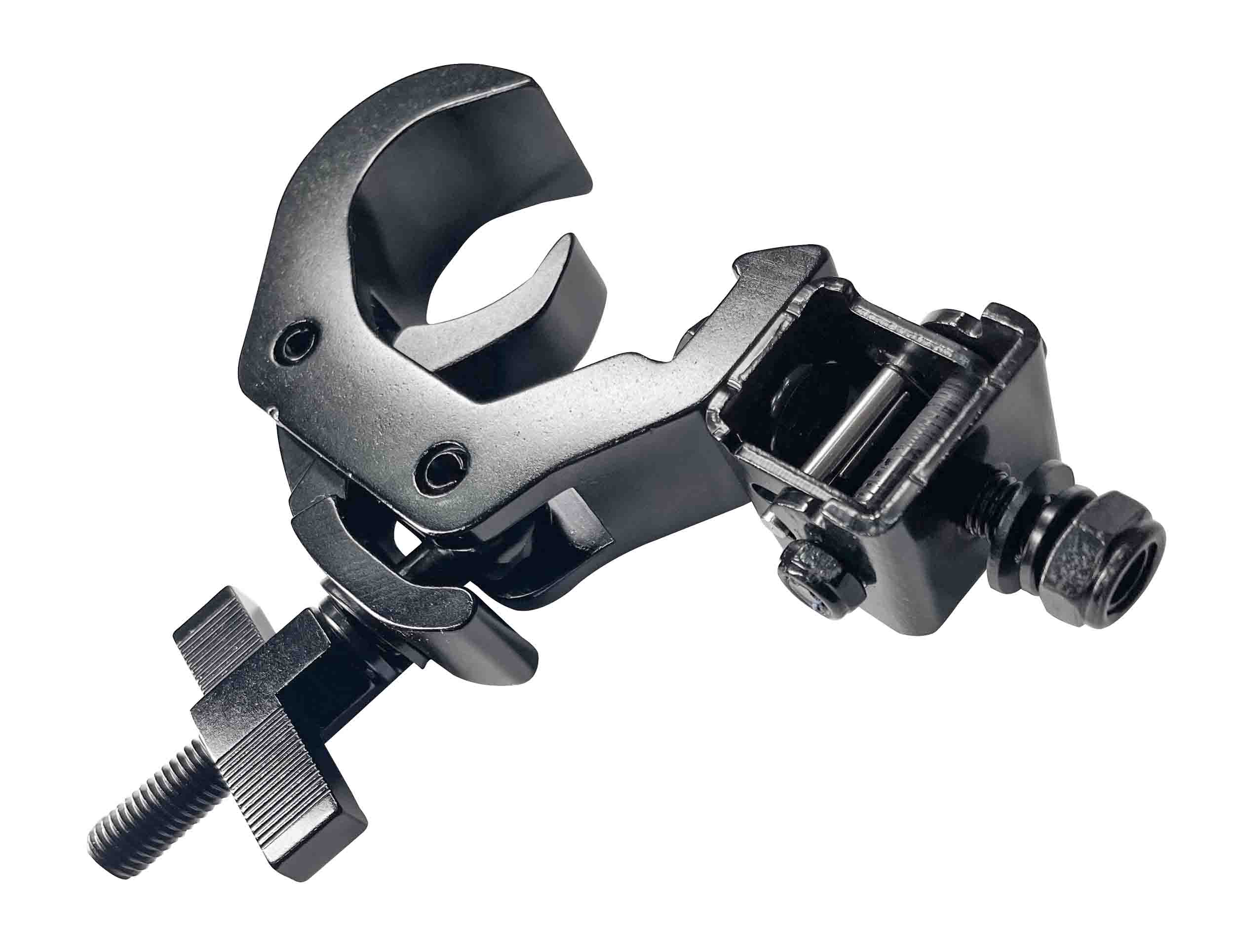 ProX T-QFC12X4, 4 Set Quick 90º Folding Clamp Adapters with T-C12 Truss Clamp 2 in Diameter - Black Finish - Hollywood DJ