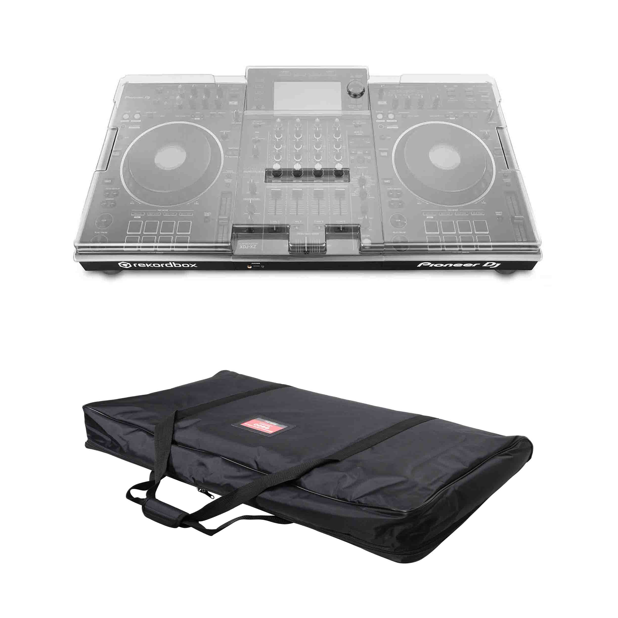 Pioneer DJ XDJ-XZ, All-In-One DJ Controller System Package with Decksaver Protection Cover and ProX Bag - Hollywood DJ