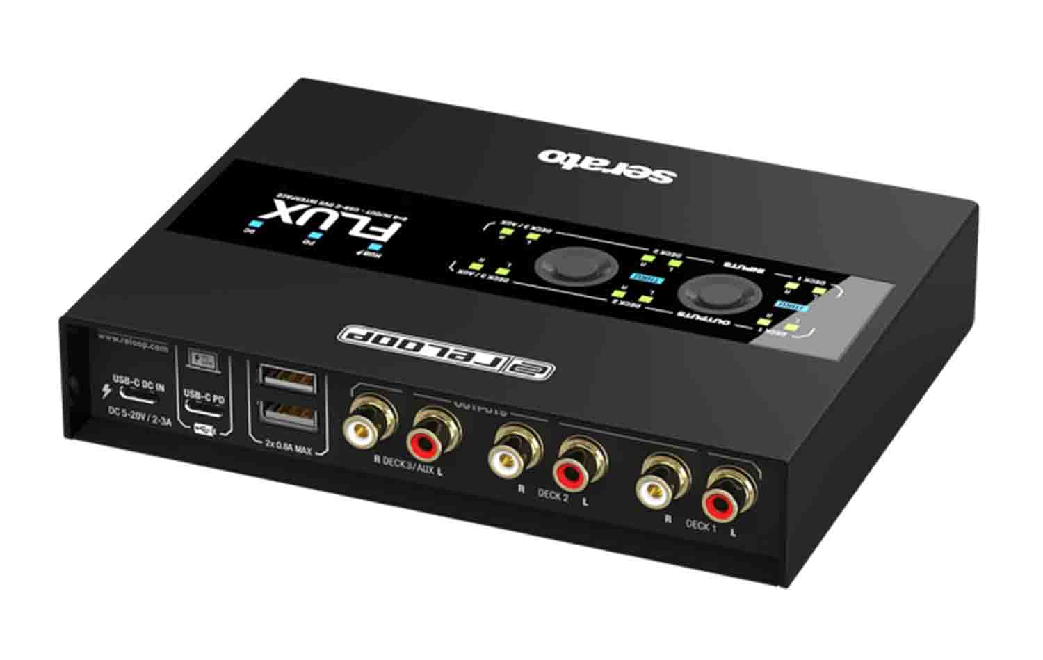 Reloop Flux Next Generation USB-C 3-Channel 6x6 DVS Interface for Serato DJ Pro Reloop