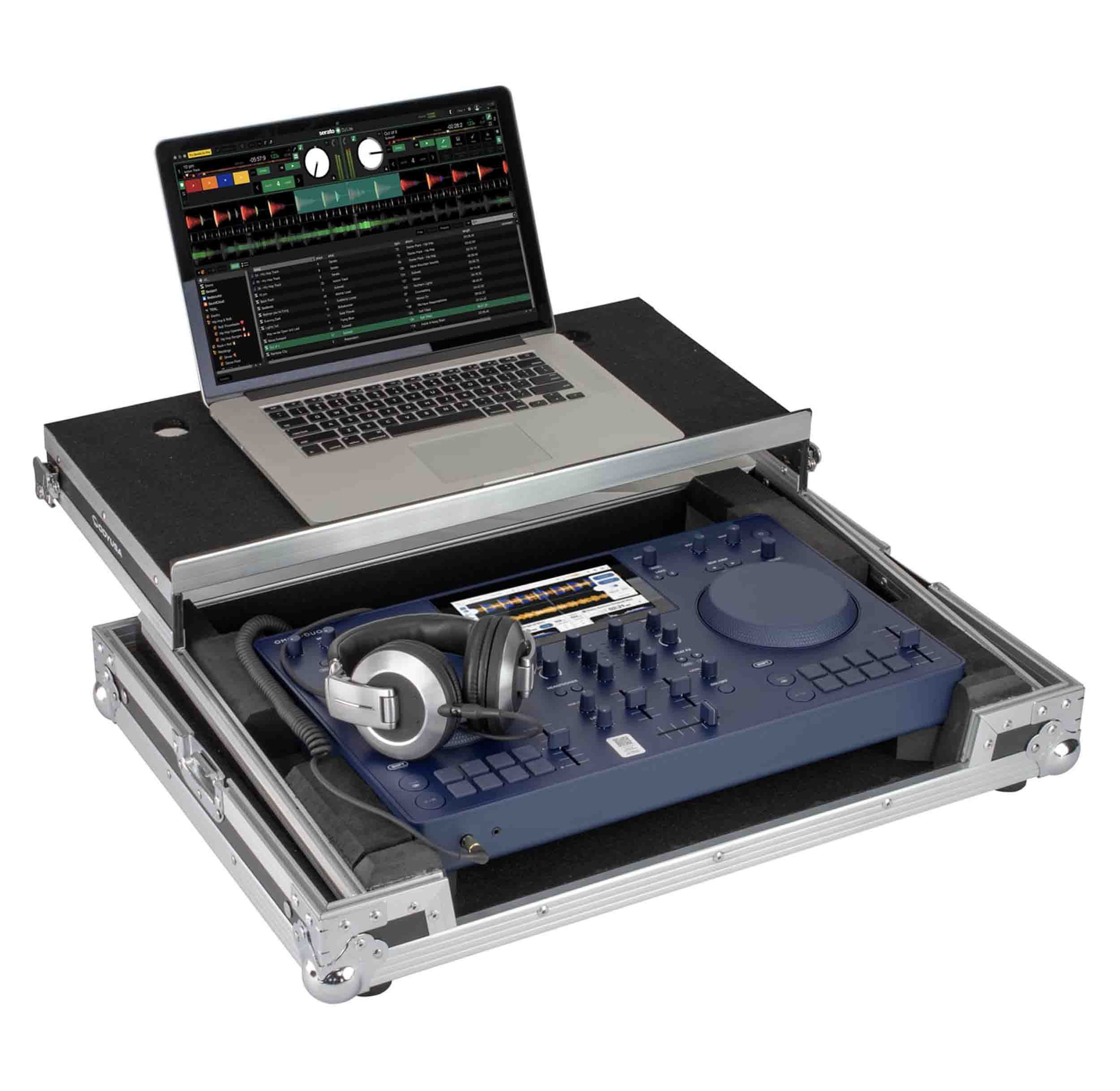 Odyssey FZGSATOMNISDUO, Flight Case with Glide Style Laptop Platform for the AlphaTheta OMNIS-DUO by Odyssey
