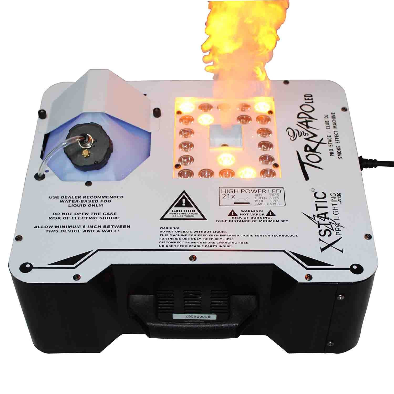 ProX X-TORNADO LED, TORNADO RGBA LED Professional Stage Fog Effect Machine - Hollywood DJ