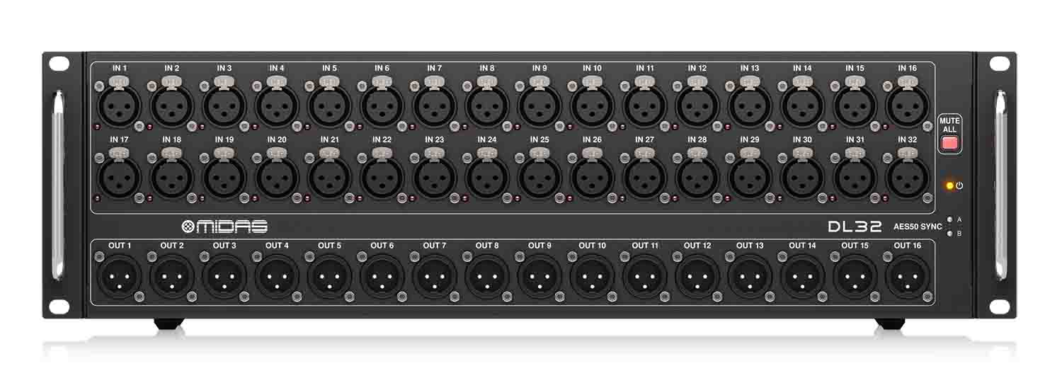 Midas DL32, 32 Input, 16 Output Stage Box with ULTRANET and ADAT Interfaces - Hollywood DJ