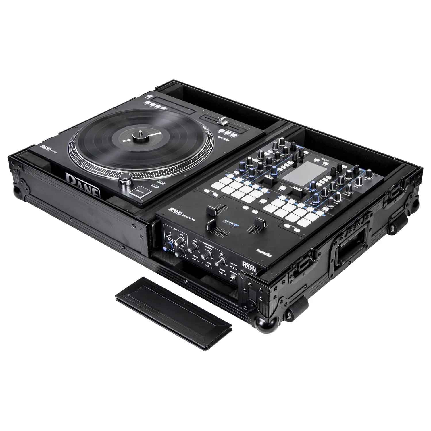 Odyssey FZ1RA1272WBL Compact Battle DJ Coffin Flight Case For Rane Twelve and Rane Seventy-Two Mixers - Hollywood DJ