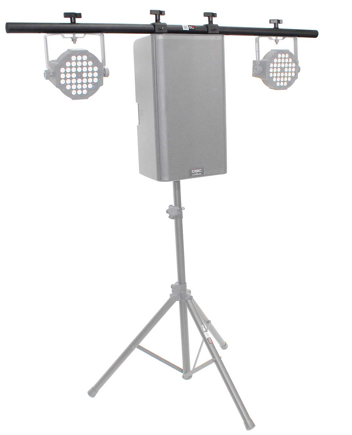 ProX X-SPLSTBAR-5FT Universal Light Bar Mounting System for Point Source PA Speakers with Fly-points - 5 Feet - Hollywood DJ