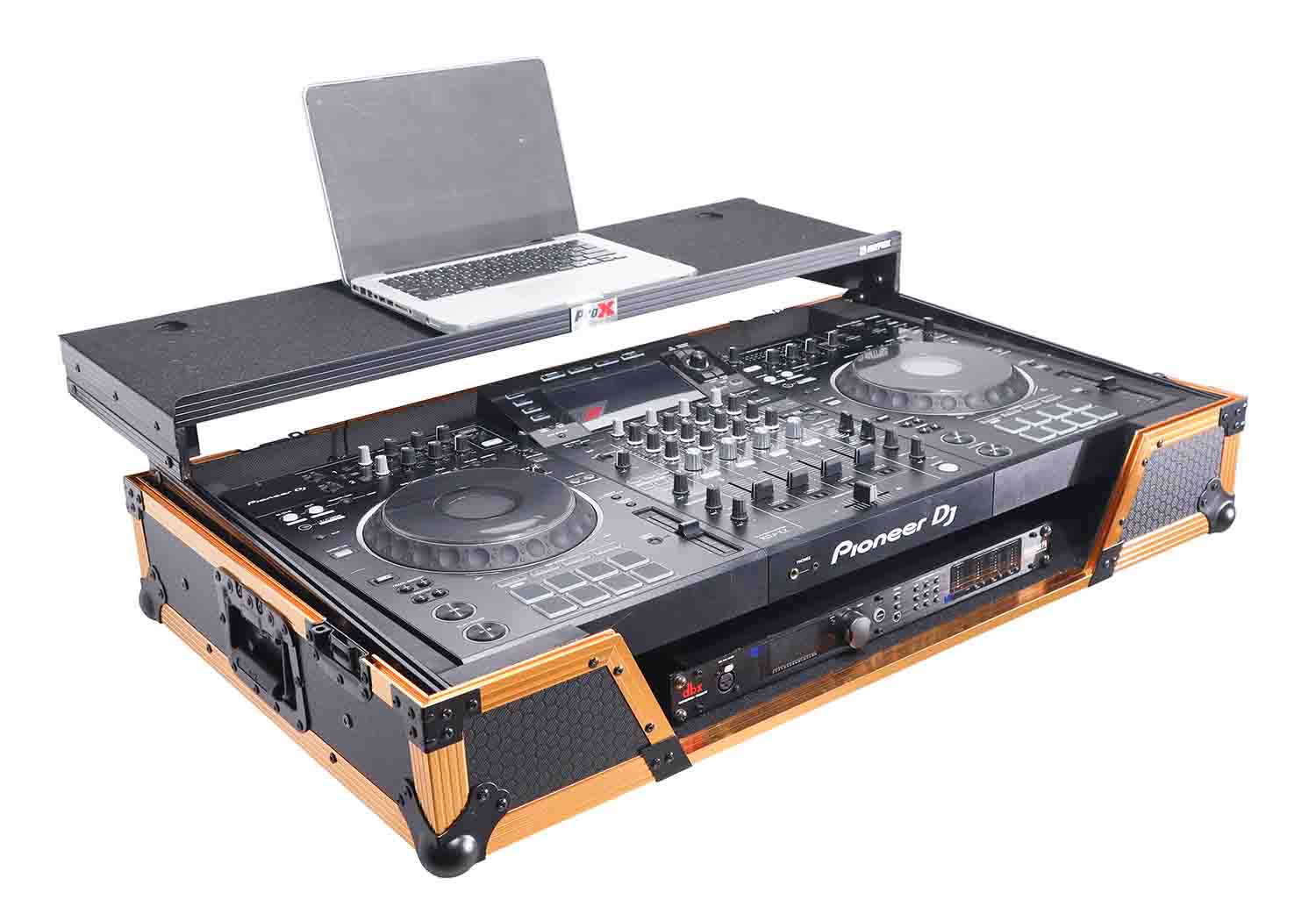 PROX XS-XDJXZWLTFGLD ATA Flight Case For Pioneer XDJ-XZ DJ Controller with Laptop Shelf - Hollywood DJ