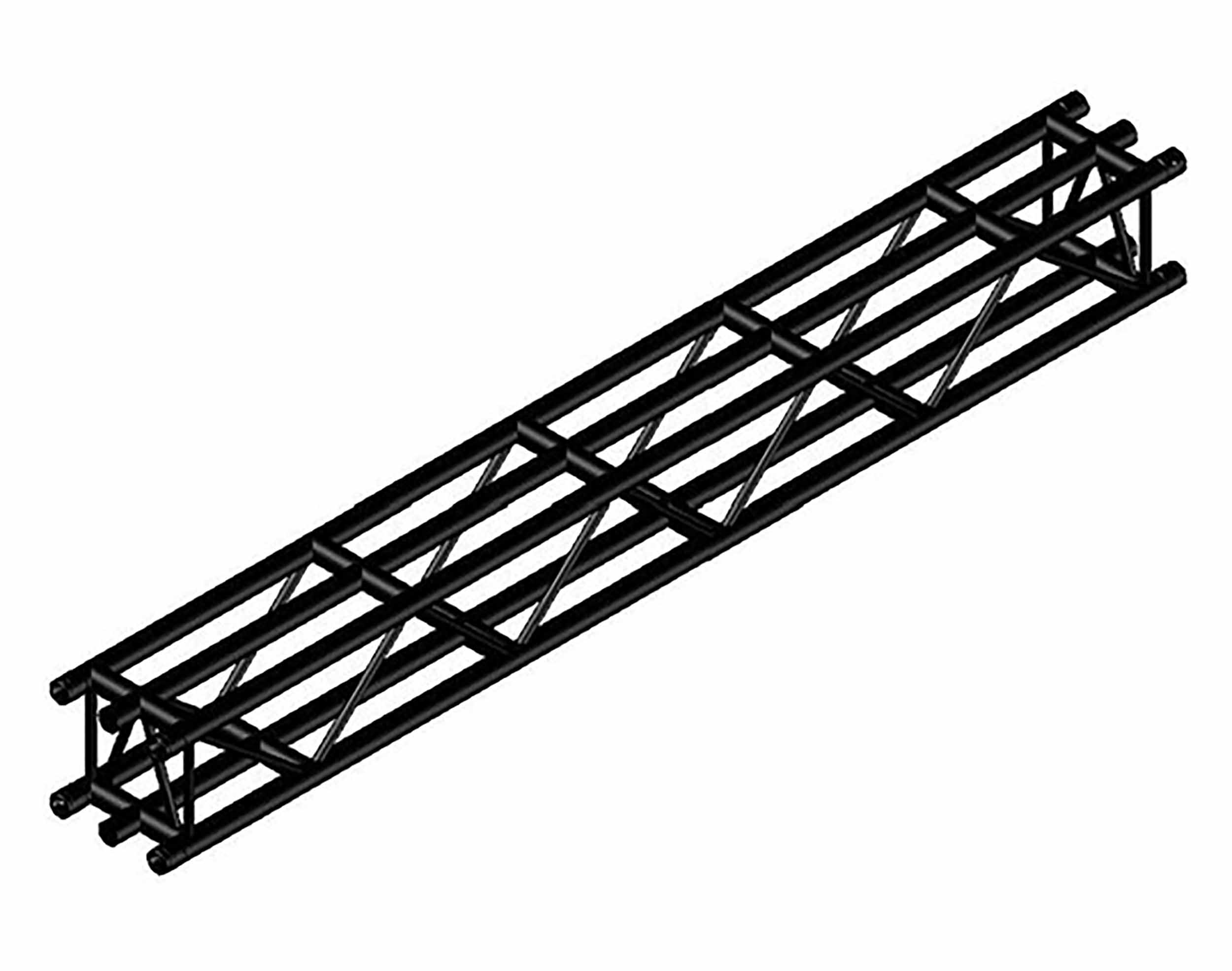 Global Truss DT36-300-BLK-MTE, Square Truss Straight Segment 9.84 ft - Black - Hollywood DJ