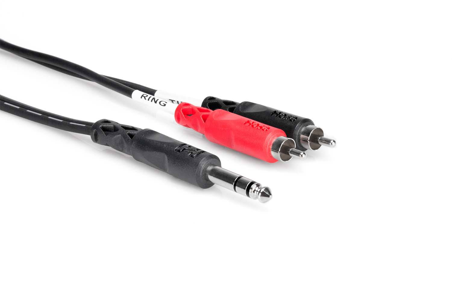 Hosa TRS-201 1/4" TRS to Dual RCA Insert Cable, 1 Meter - Hollywood DJ