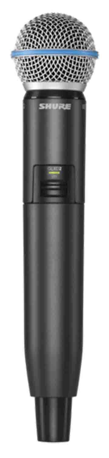 Shure GLXD2/B58-Z2 Digital Handheld Wireless Microphone Transmitter with Beta 58A Capsule - Hollywood DJ