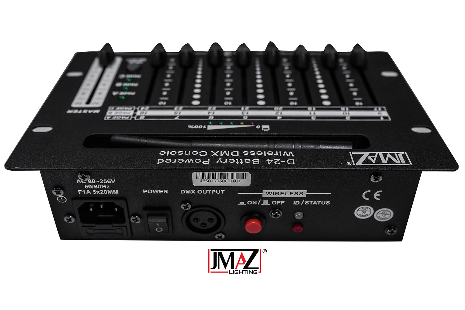 JMAZ JZ6001 D-24 Wireless DMX Controller Battery Powered with 24 Channel and 20 Hour Battery Life JMAZ