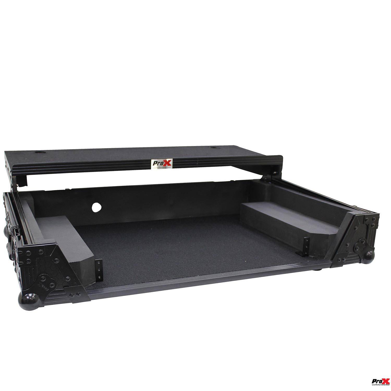ProX XS-XDJXZ WLTBL, Flight Case for Pioneer XDJ-XZ DJ System With Laptop Shelf and Wheels - Black - Hollywood DJ