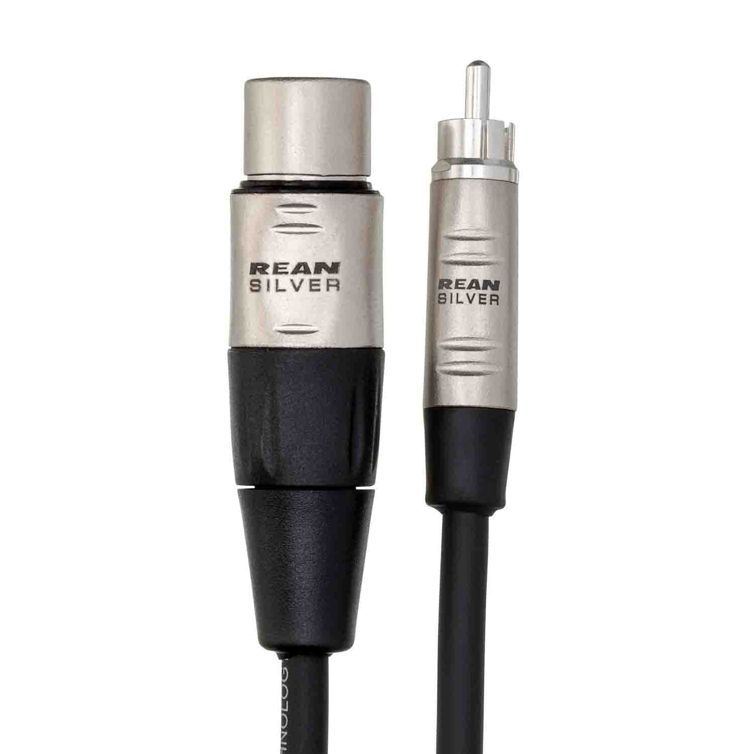 Hosa HXR-003, XLR3F to RCA Unbalanced Interconnect Cable - 3 Feet - Hollywood DJ