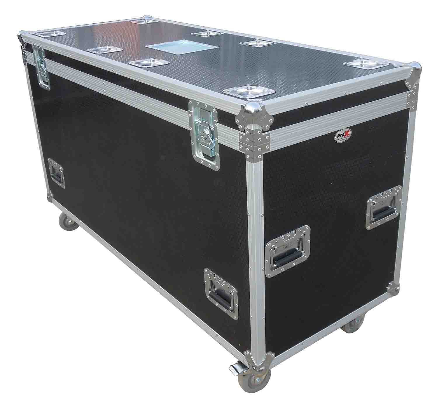 PROX XS-UTL246036W MK2 Heavy-Duty Truck Pack Utility Flight Case W-Divider and Tray Kit, W-4" Casters, 1/2 Inch Plywood - Hollywood DJ