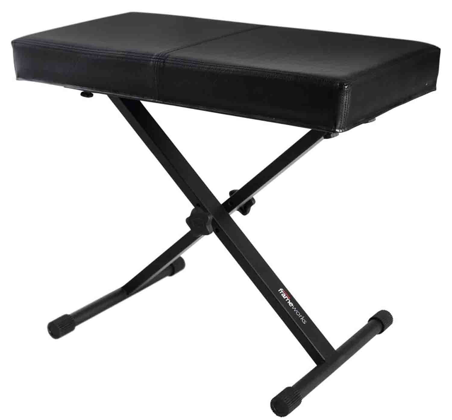 Gator Frameworks GFW-KEY-BNCH-1 Standard Black Keyboard Bench - Hollywood DJ