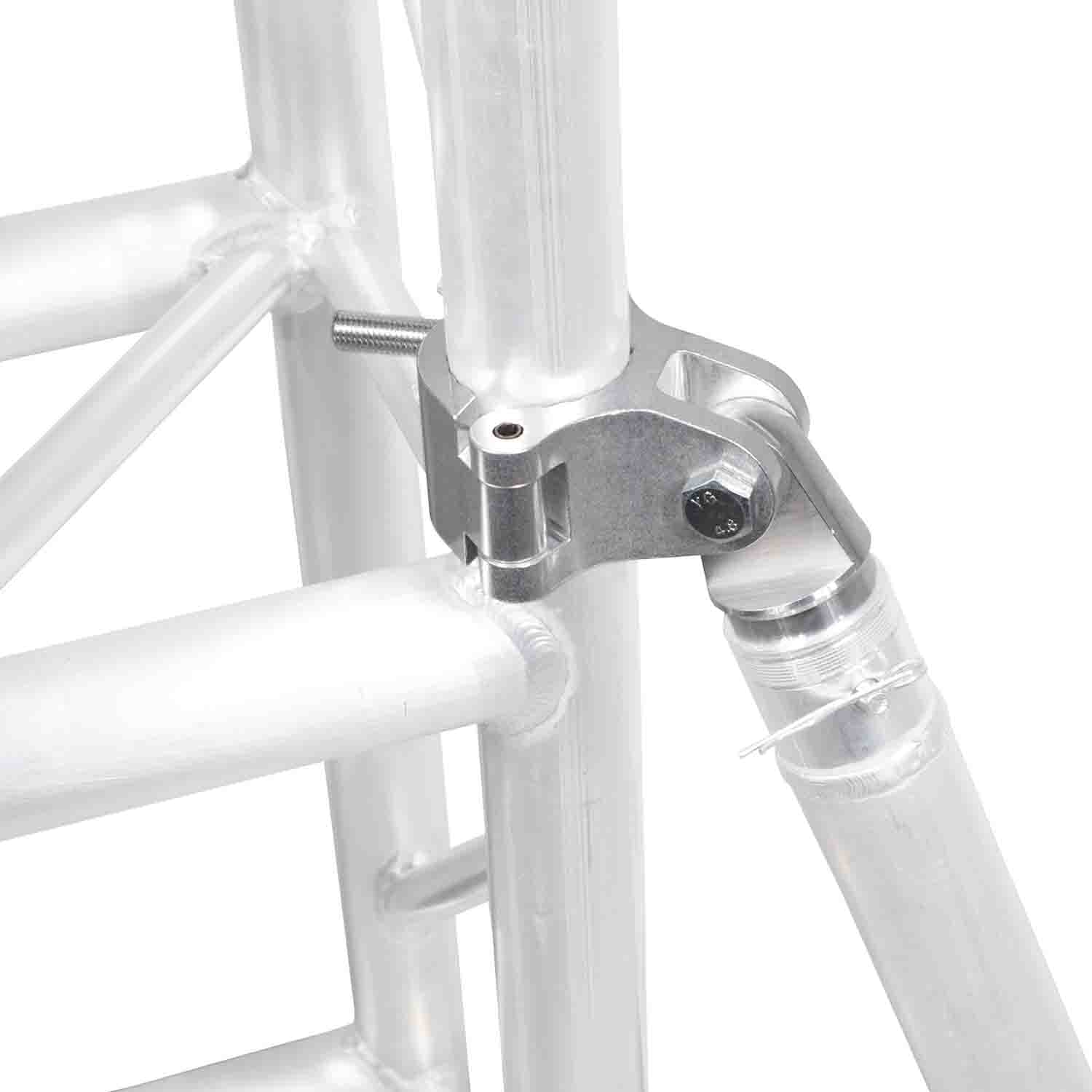 ProX T-CH16 Pro Clamp with Adjustable 180-degree Half Coupler Pin and Safety Clip - Hollywood DJ