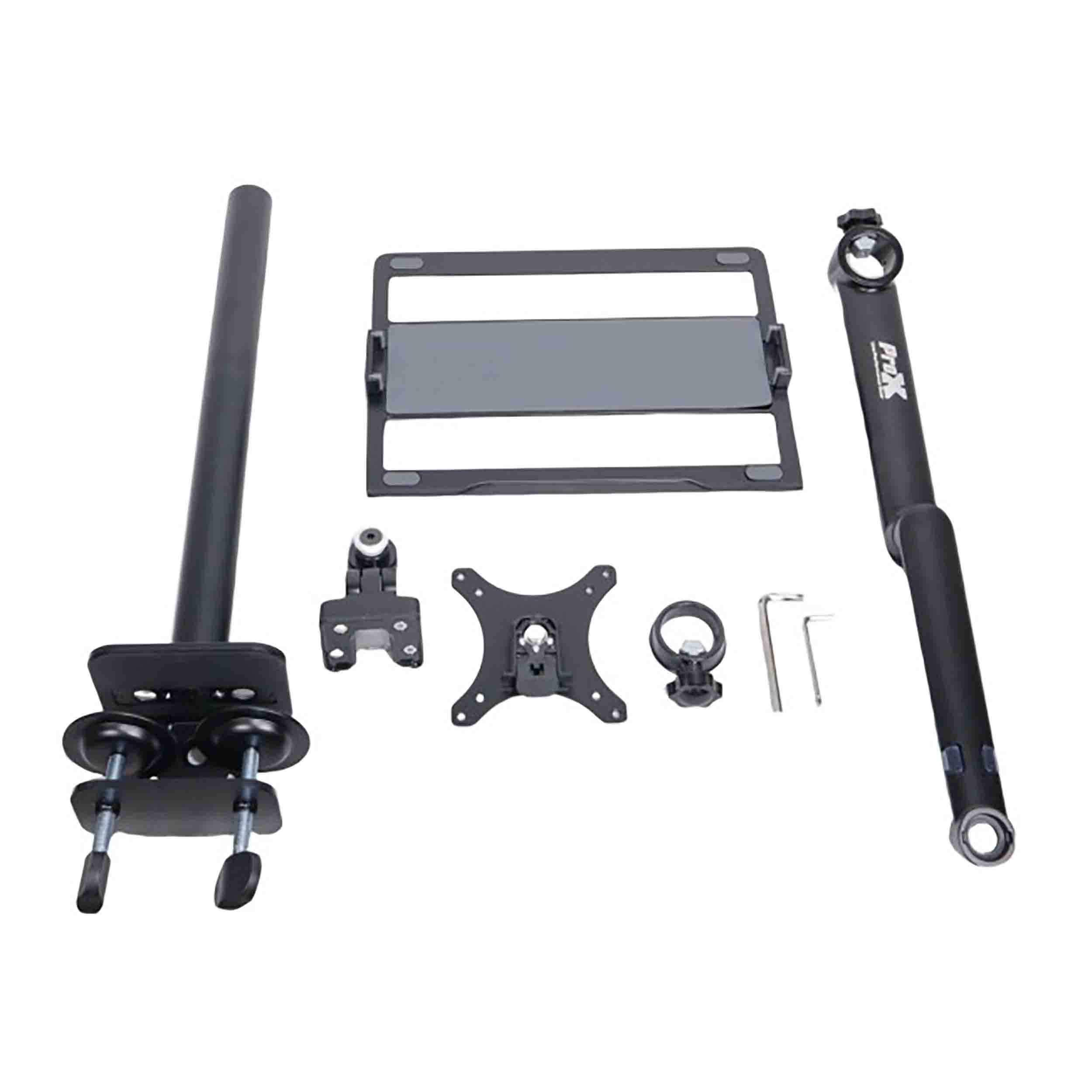ProX X-FLEXARMBLK Adjustable Arm Mount Stand for 12-17" Laptop,VESA 75X75 and 100X100 fit 17-32" Monitor, Flight Case/Table - Black ProX Cases
