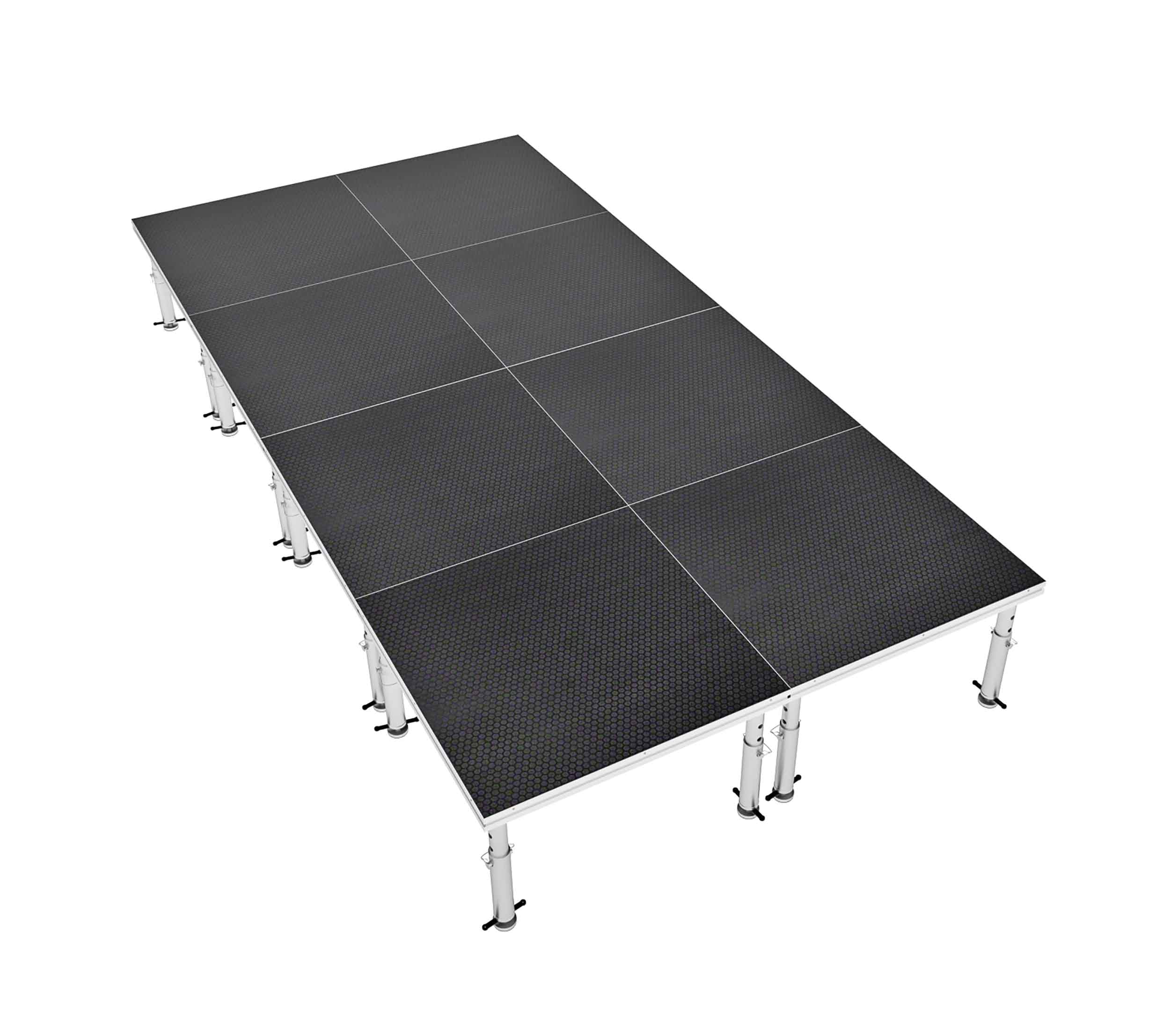 ProX XSU-8X16PKG, Stage One 8' x 16' Ft. Portable Stage Package - Includes 8x Units with Telescoping 16-22" Adjustable legs by ProX Cases