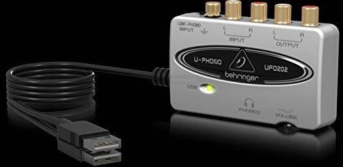 Behringer UFO202 Audiophile USB/Audio Interafce witth Phono Preamp - Hollywood DJ