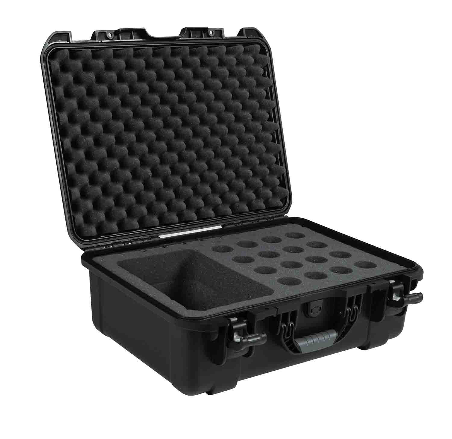Gator Cases GM-16-MIC-WP Waterproof DJ Case for 16 Wired Microphone - Hollywood DJ
