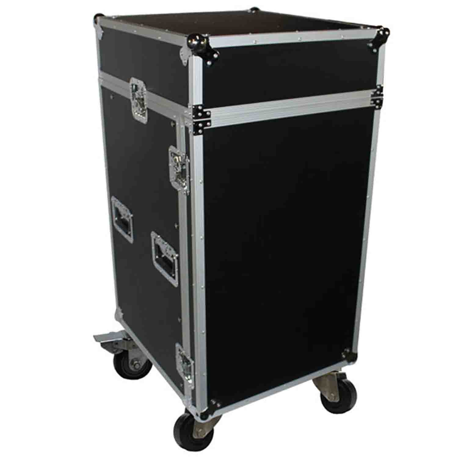 ProX T-18MRSSMK2, 18U Rack x 10U Top Mixer DJ Combo Flight Case - Hollywood DJ