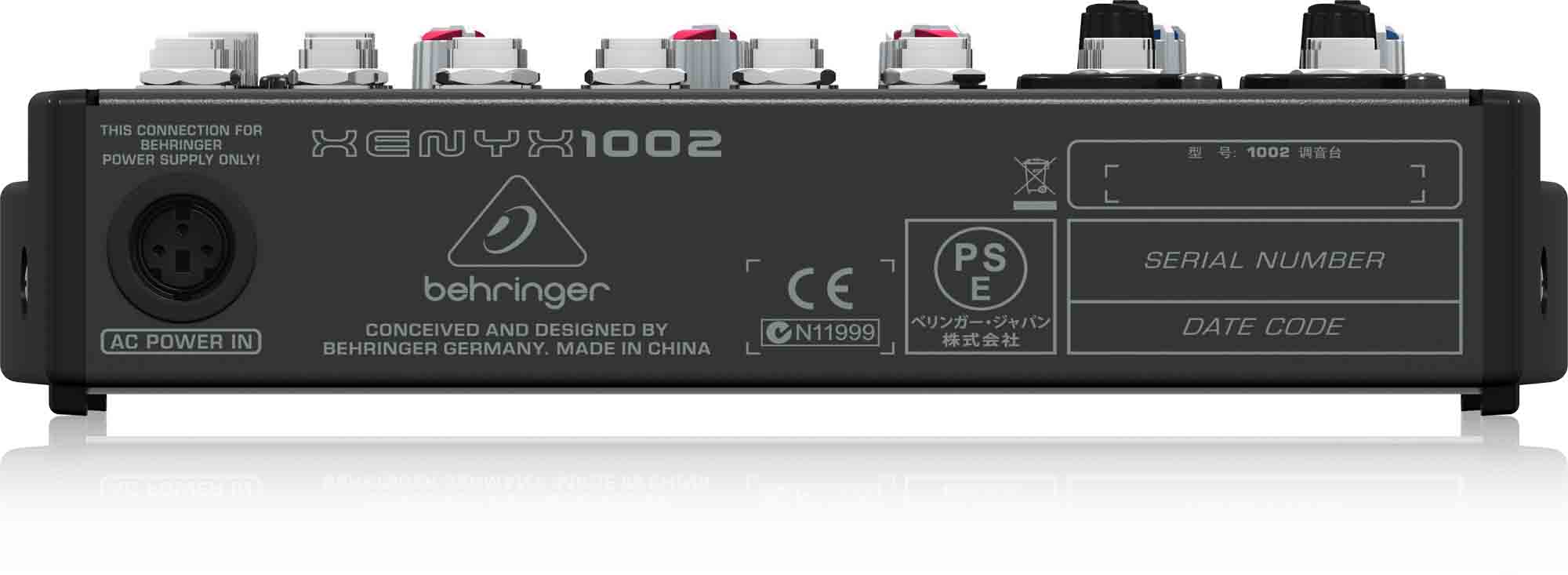 Behringer 1002 Premium 10-Input 2-Bus Mixer with XENYX Mic Preamps and British EQs - Hollywood DJ