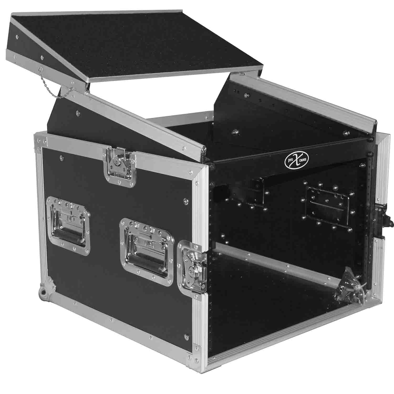 ProX T-8MRSS 8U Rack x 10U Top Mixer DJ Combo Flight Case - Hollywood DJ