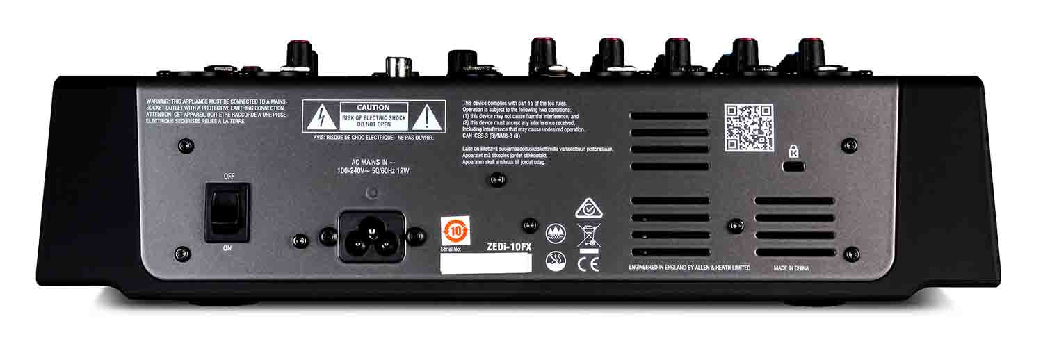 Allen & Heath ZEDi-10FX Hybrid Compact Mixer and 4×4 USB Interface with FX - Hollywood DJ