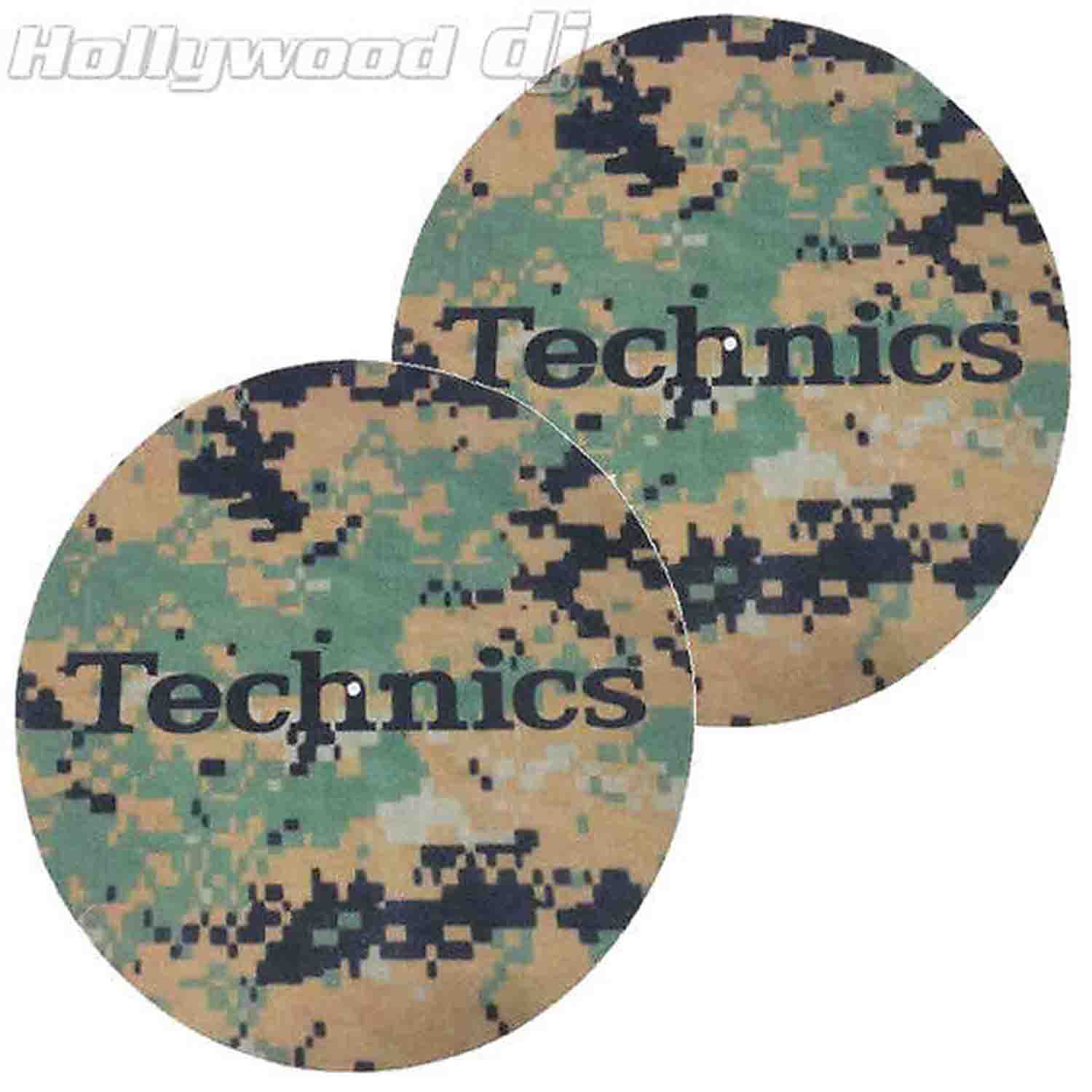 Sicmats DJ Turntable Slipmats 'TECHNICS CAMO' Slip Mat Set Sic Mats - Pair - Hollywood DJ