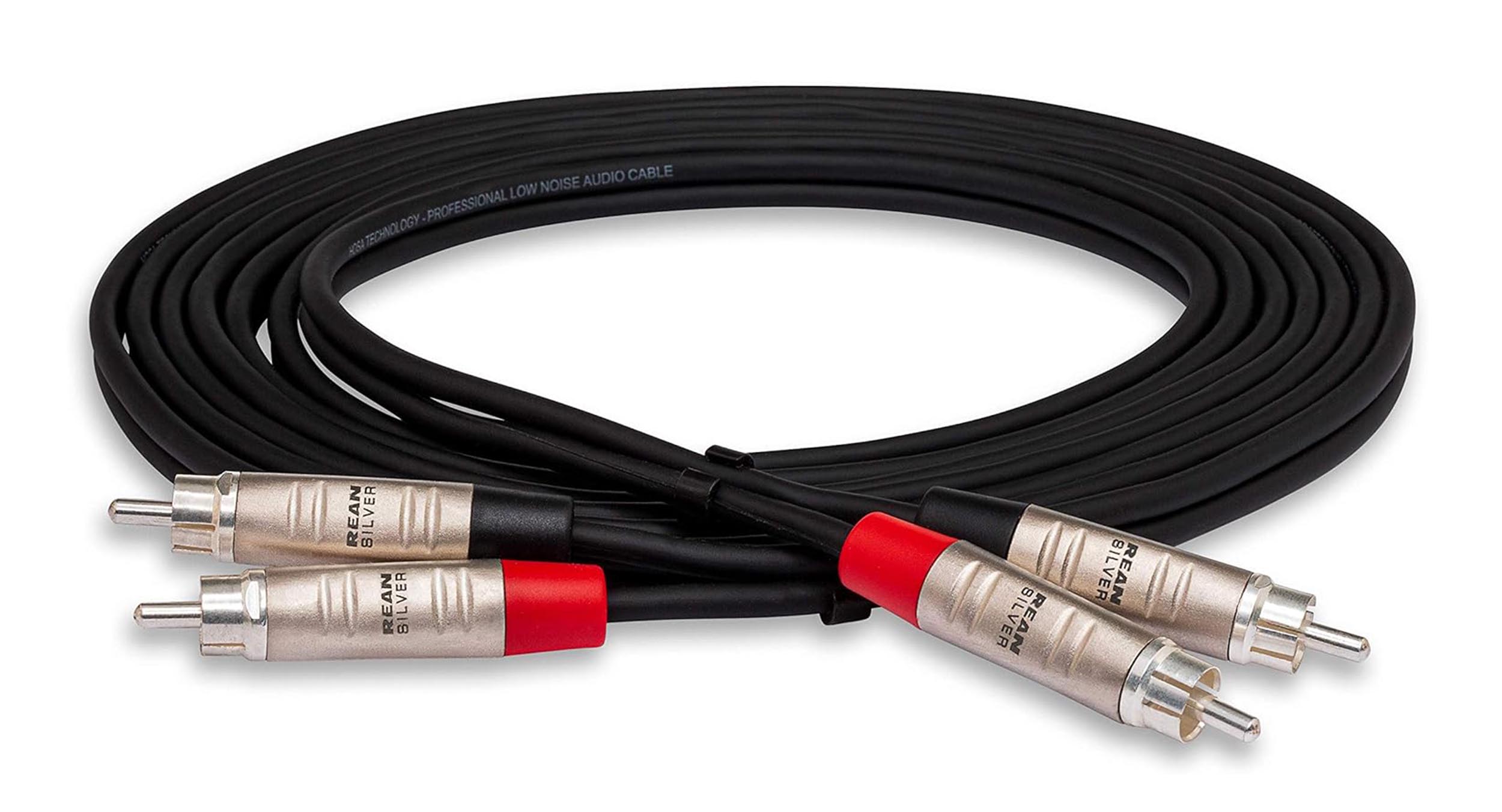 Hosa HRR-0, Dual REAN RCA to Dual REAN RCA Pro Stereo Interconnect Cable - Hollywood DJ