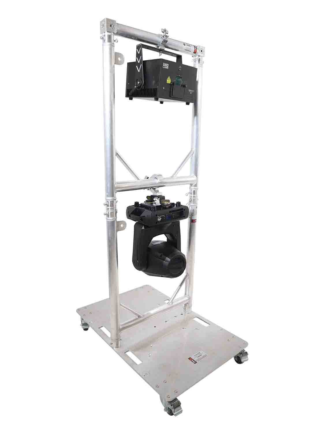 ProX XT-GRU-PKGX2, Truss Modular 2X Rapid U Grid Dual Package with Rolling Aluminum Baseplate - Black Finish - Hollywood DJ