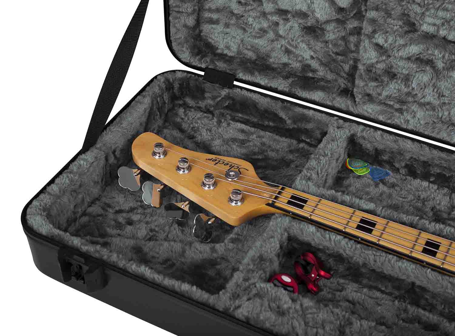 Gator Cases GTSA-GTRBASS-LED Guitar Case for Bass Guitars - LED Edition - Hollywood DJ