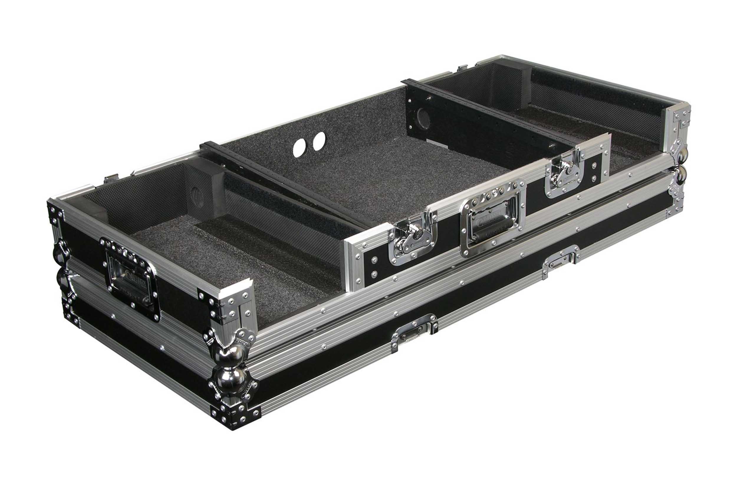 Odyssey FZ19CDiW Universal 19-Inch Format DJ Mixer and Two Medium Format Media Players Coffin Flight Case - Hollywood DJ