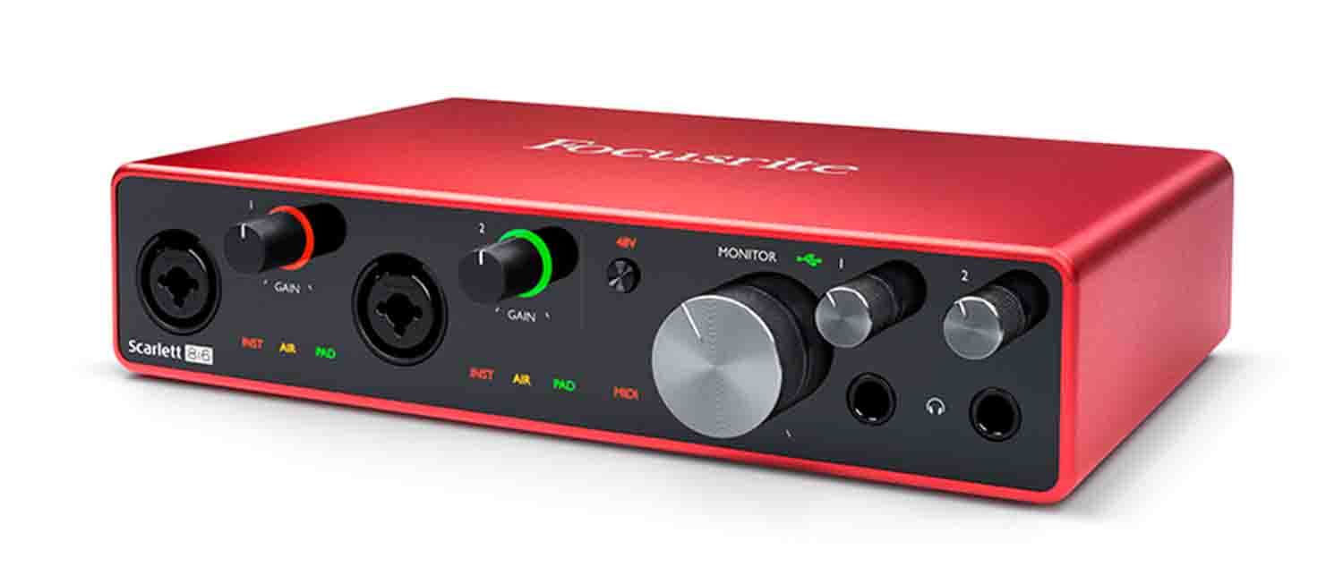 Focusrite Scarlett 8i6 3rd Gen 8x6 USB Audio/MIDI Interface - Hollywood DJ