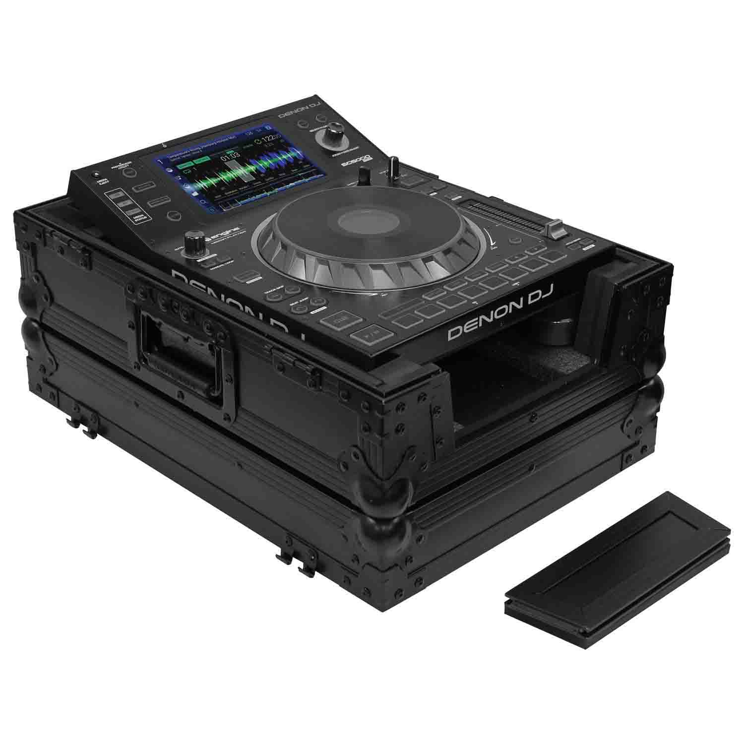 Odyssey FZCDJBL Universal DJ Flight Case for Large Format Media Player - Black - Hollywood DJ