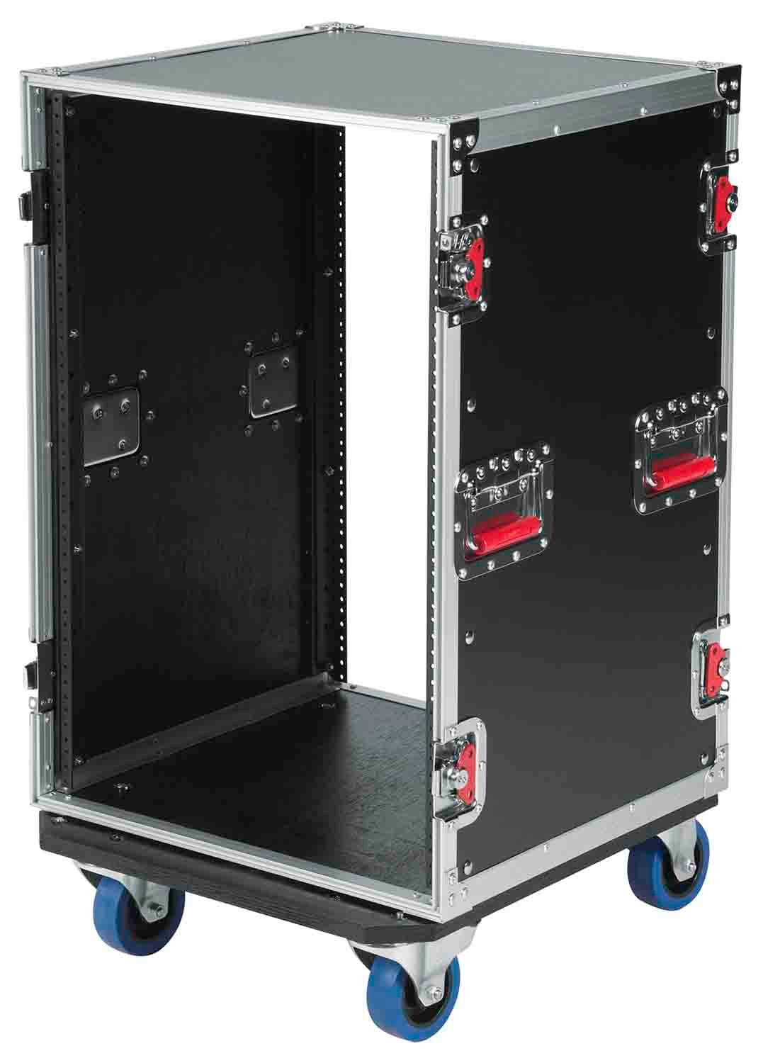 Gator Cases G-TOUR 16U CAST, 16U Standard Road Rack Case with Casters - Hollywood DJ