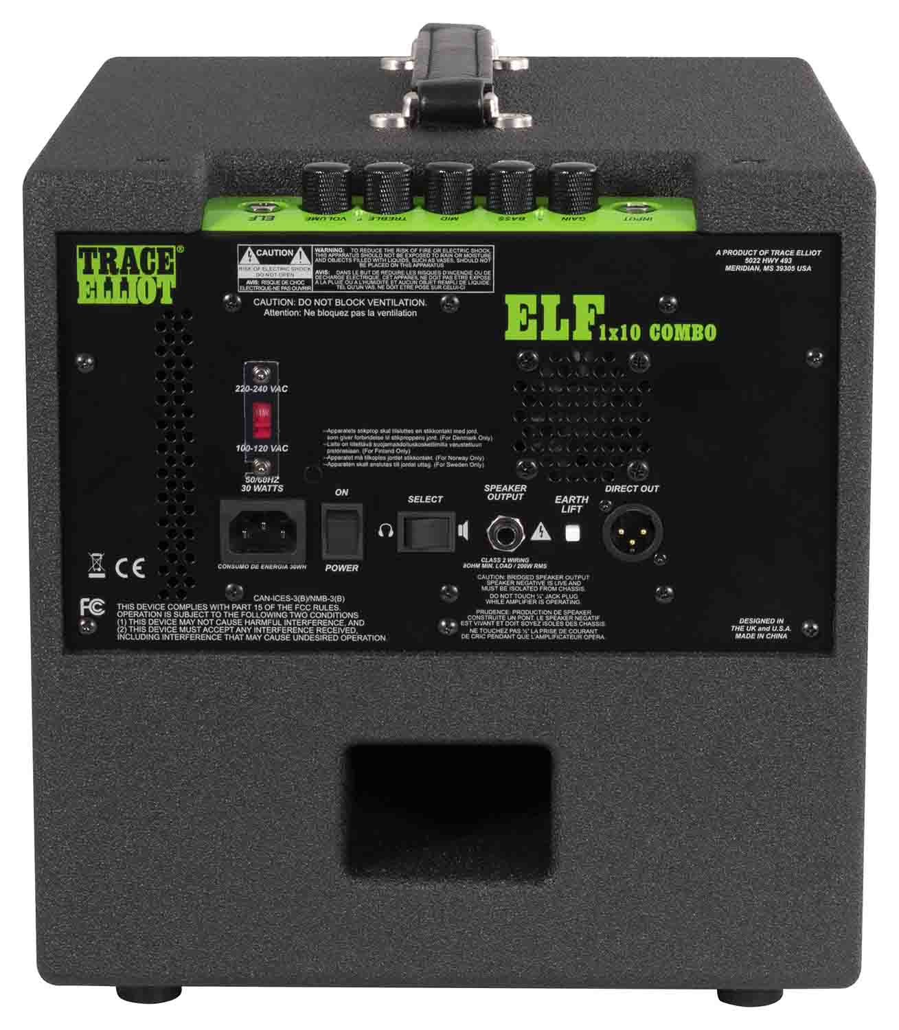 Peavey Trace Elliot ELF 1x10 Combo Bass Amplifier - Hollywood DJ
