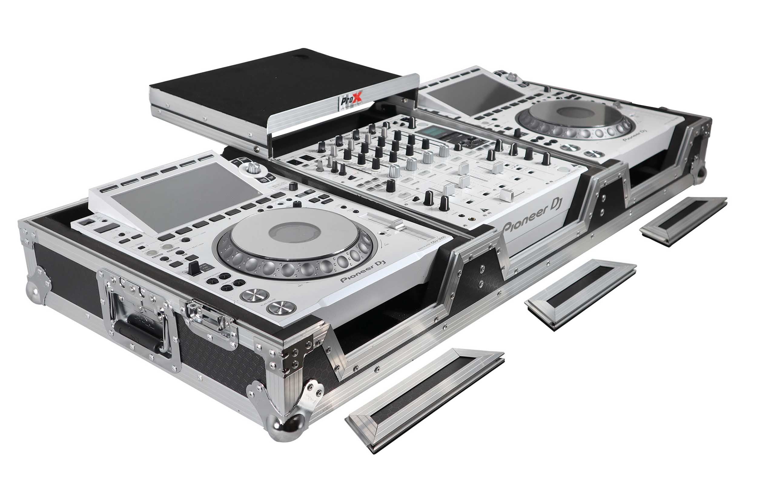 ProX XS-CDM3000WLT DJ Flight Case for Pioneer Mixer DJM-900NXS2 and 2 CDJ-3000 with Wheels and Laptop Shelf ProX Cases