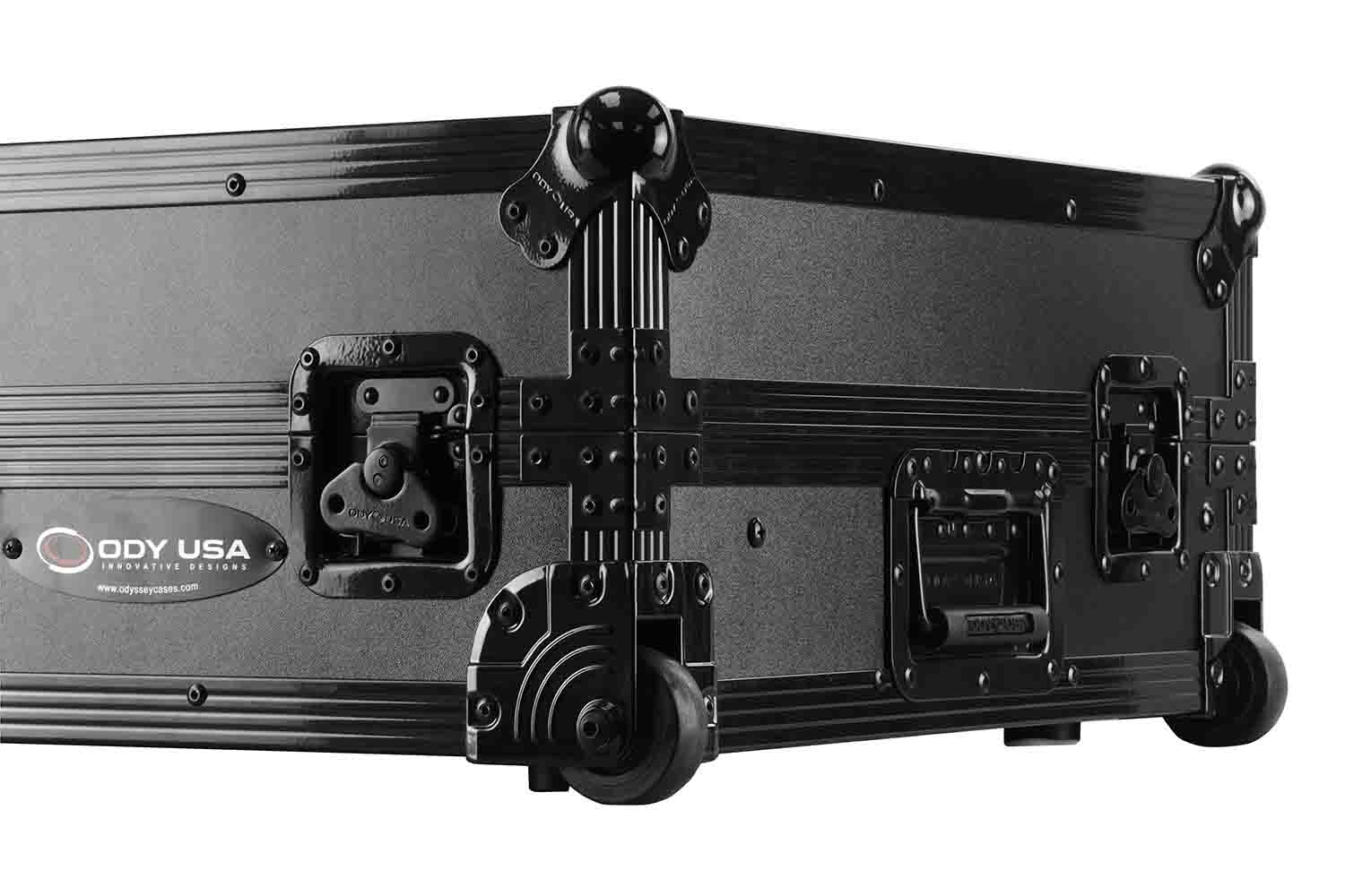 Odyssey FZGSDDJ1000W1BL Flight Case with 1U Rack Space for Pioneer DDJ-1000 / DDJ-1000SRT DJ Controller - Hollywood DJ