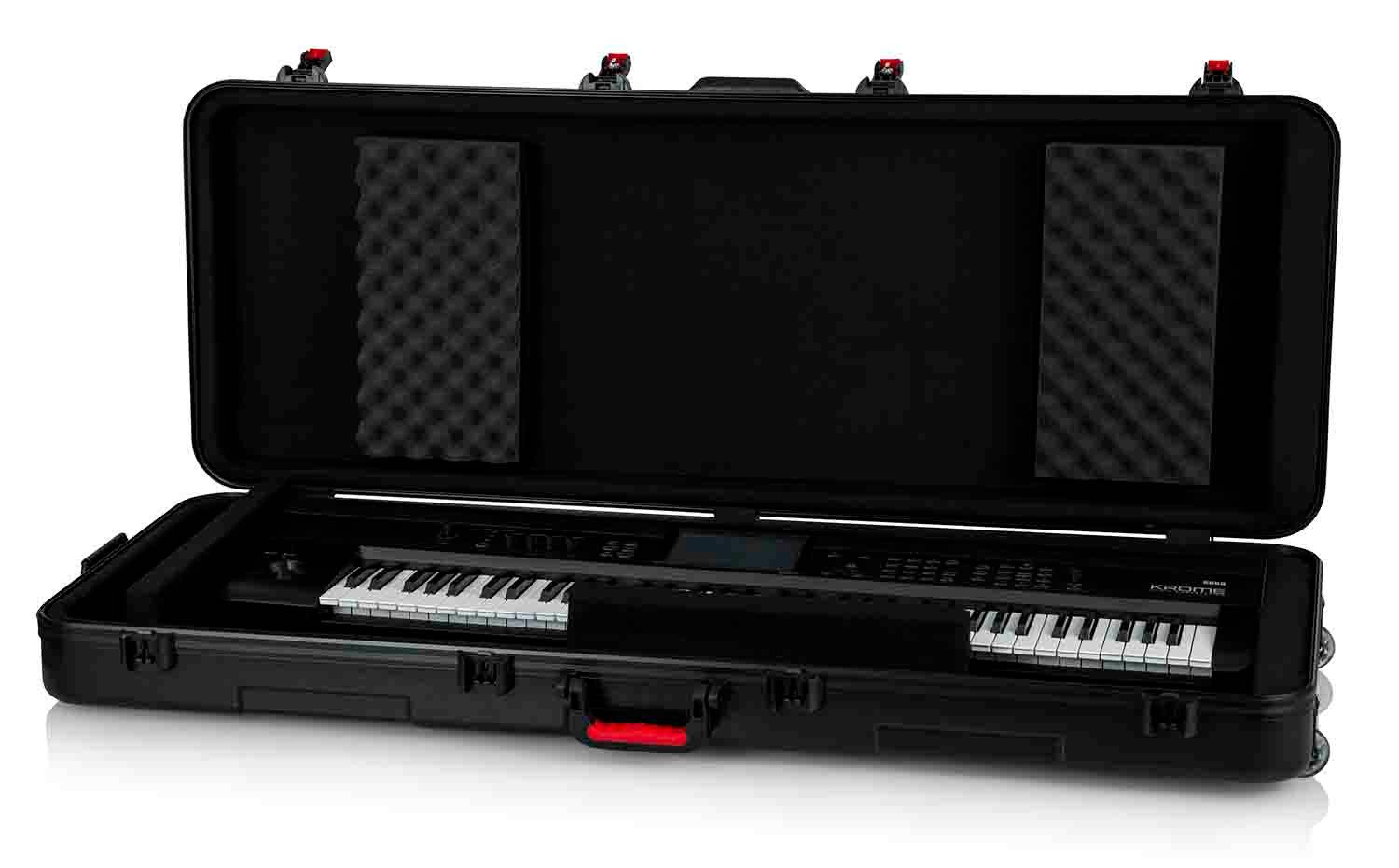 Gator Cases GTSA-KEY76 Keyboard Case for 76-note Keyboards with Wheels - Hollywood DJ