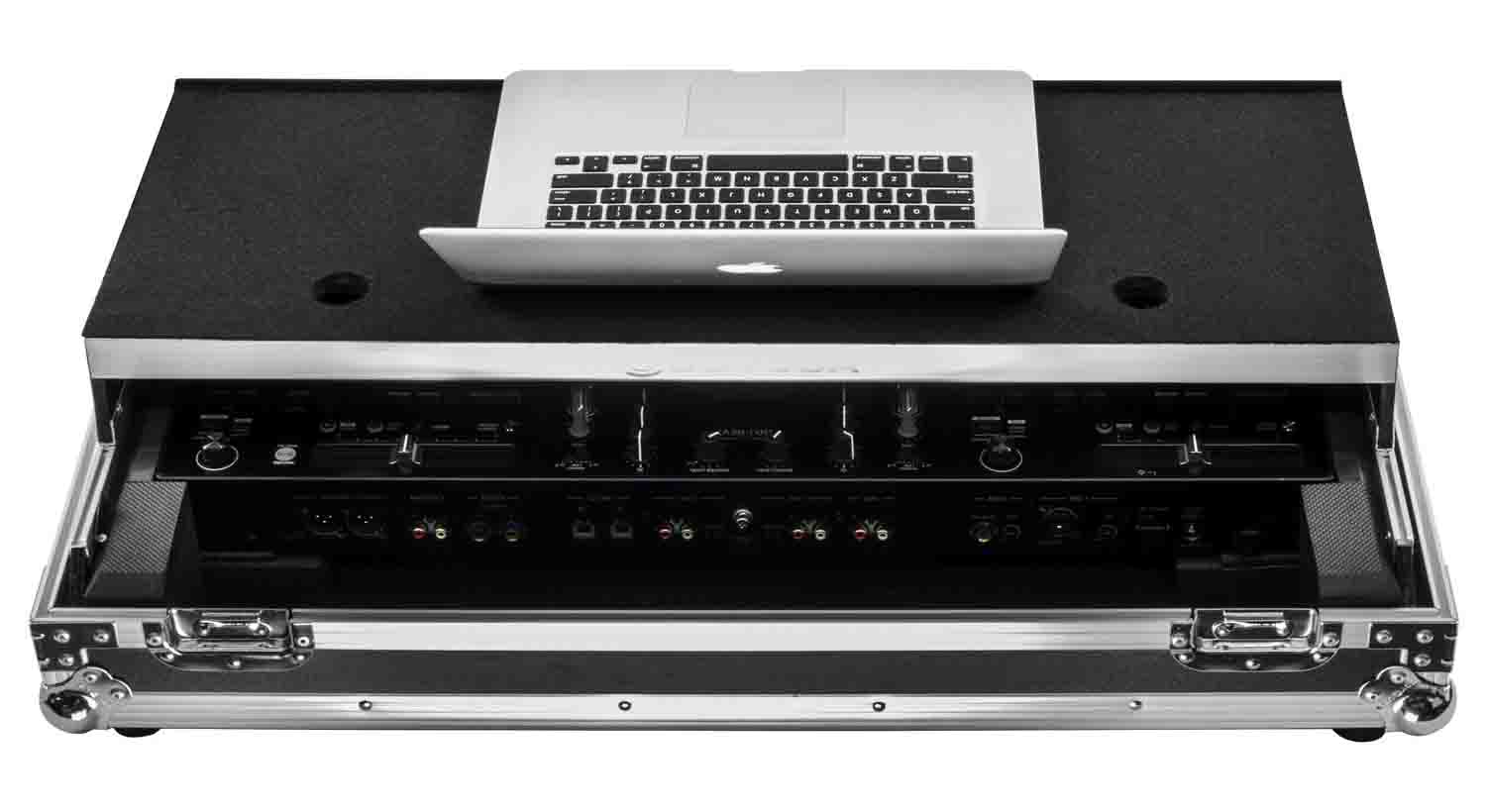 Odyssey FZGSDDJREV7W Glide Style Flight Case for Pioneer DDJ-REV7 Controller with Wheels and Laptop Platform - Hollywood DJ