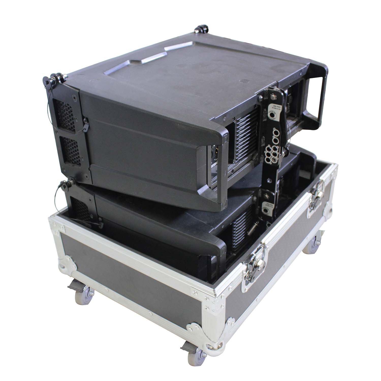 ProX X-RCF-HDL6ALAX2W, Line Array Flight Case for 2 RCF HDL6-A HDL26-A Speakers with Wheels - Hollywood DJ