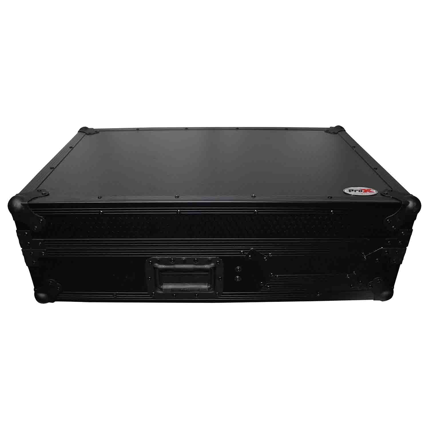 ProX XS-TMC1012WBL DJ Flight Case For Single Turntable In Battle Mode and 10 Inch or 12 Inch Mixer - Black on Black ProX Cases