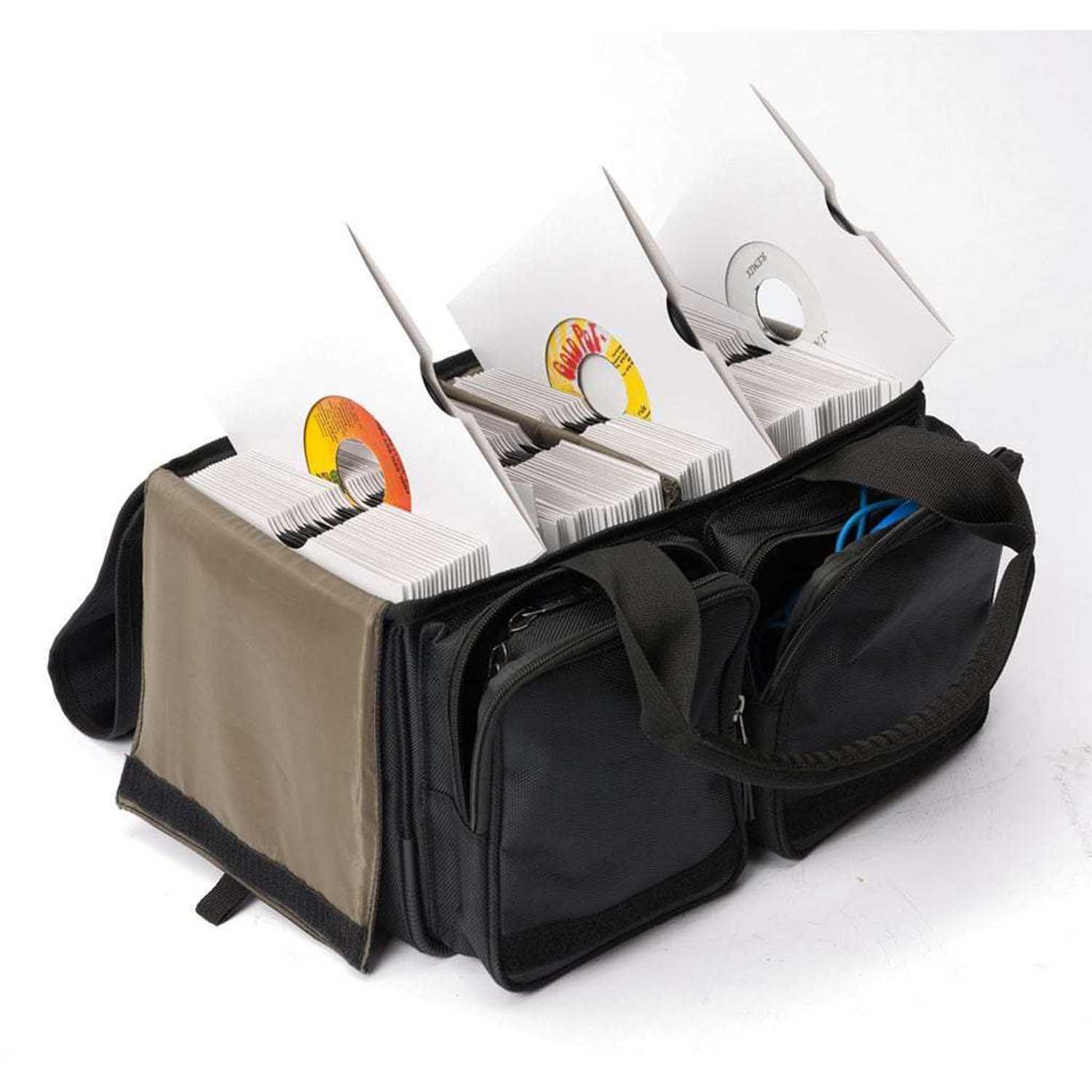 Magma MGA43013 45 Bag for 150 Records, Black/Khaki - Hollywood DJ
