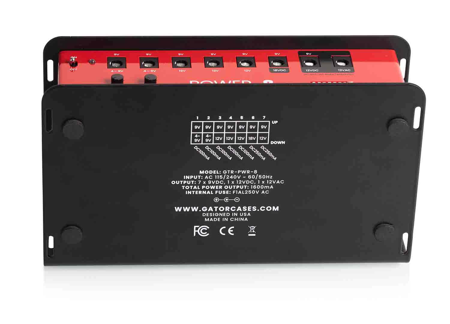 Gator Cases GTR-PWR-8 Pedal Board Power Supply with 8 Isolated Outputs - Hollywood DJ