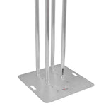 ProX XT-S4X656TOTEM 6.56 Feet Totem Package with 12in Top Plate, 30in Base Plate and Four 2 Meter F31 Tubes with White Scrim Cover - Hollywood DJ