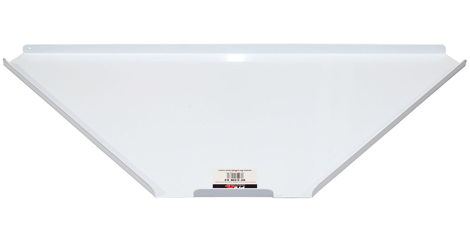 ProX XF-CSW X2, Set of 2 Aluminum Corner Shelves for DJ Facade - White - Hollywood DJ