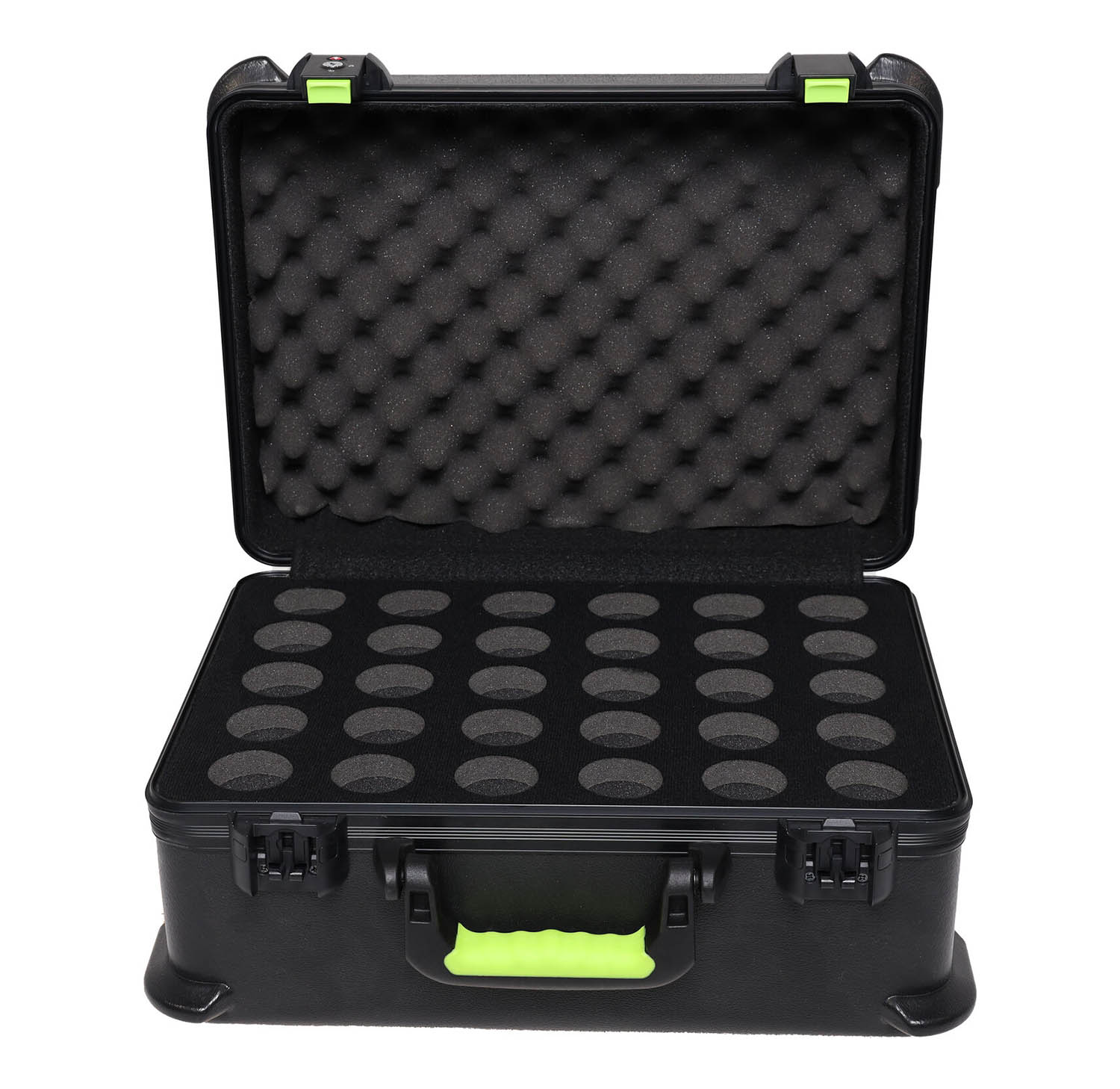 Shure MICCASE30 Molded Case with Drops for 30 Wired Microphones and TSA-Approved Latches - Hollywood DJ