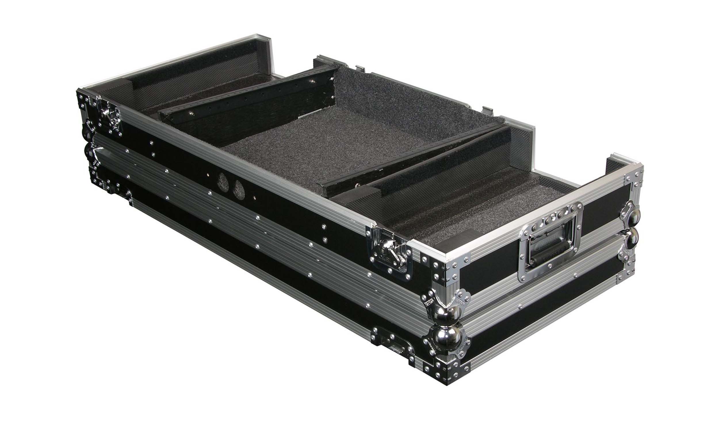 Odyssey FZ19CDiW Universal 19-Inch Format DJ Mixer and Two Medium Format Media Players Coffin Flight Case - Hollywood DJ