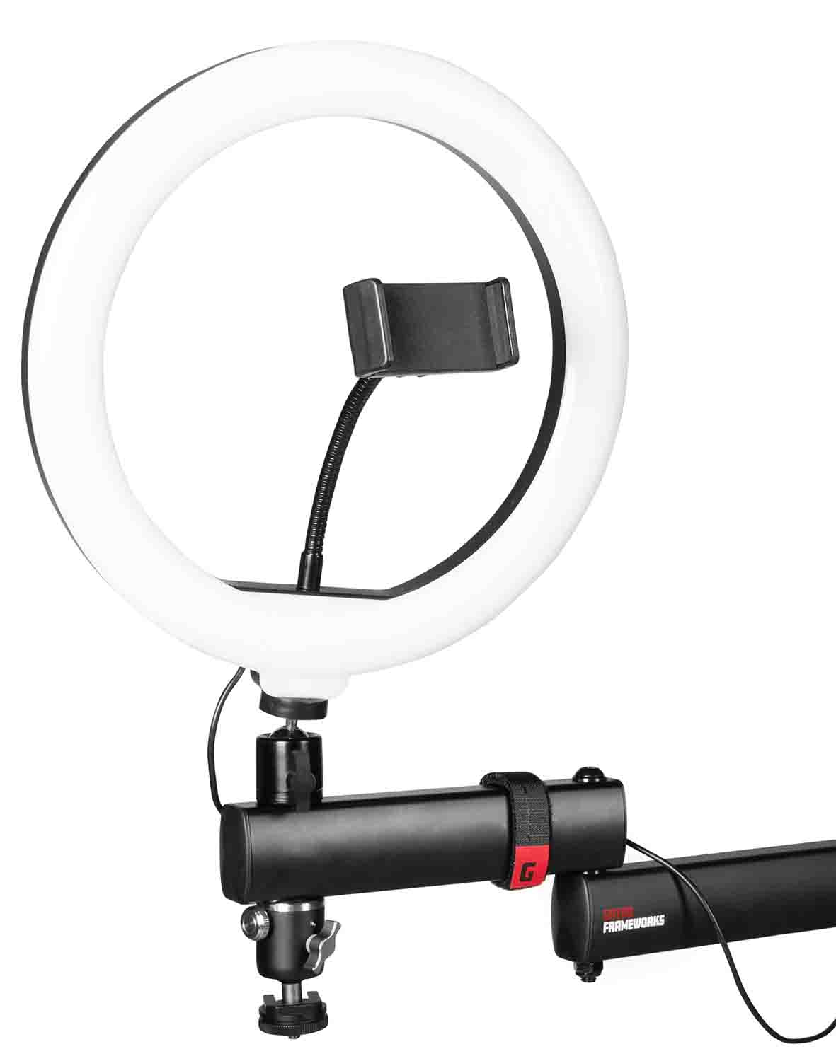 Gator GFW-ID-CREATORTREE Frameworks ID Series All in One Content Creator Tree with Light Microphone and Camera Attachments - Hollywood DJ