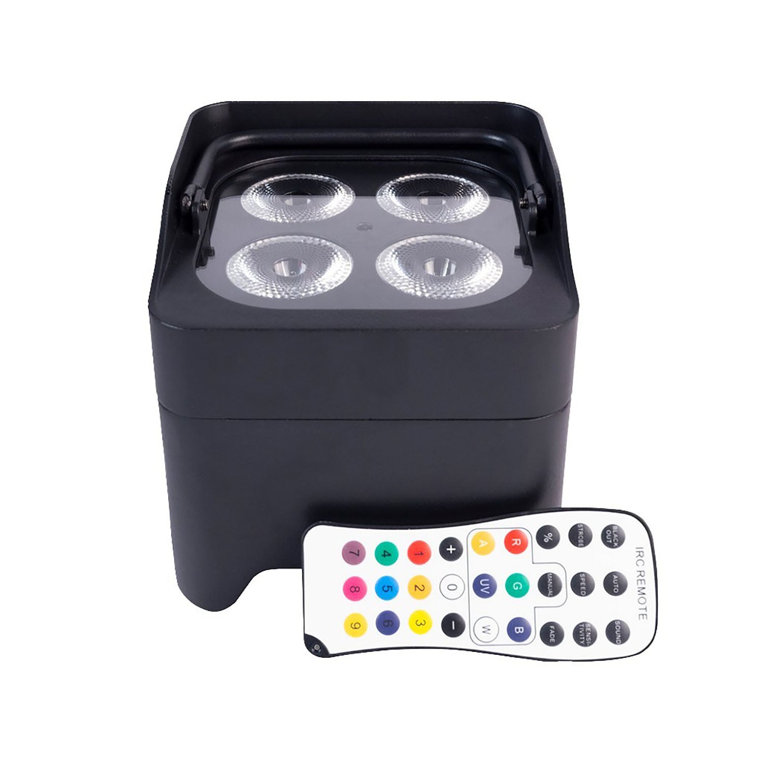 ColorKey CKW-6020B, MobilePar Uplight Mini Hex 4, Battery Powered Wireless Par Fixture Light - Hollywood DJ